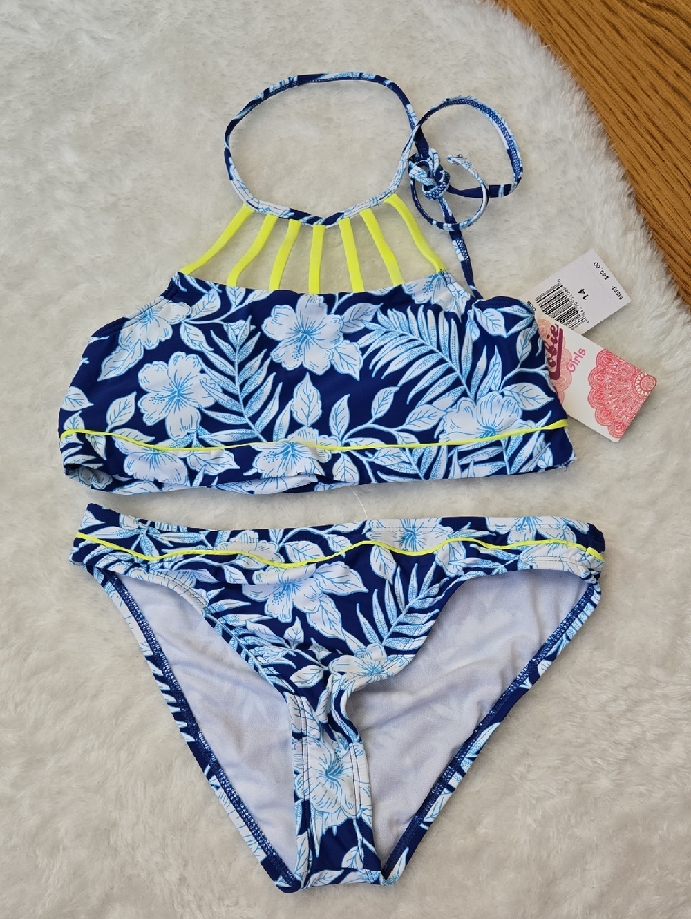 Hobie Girls Bikini Set, Girls Size 14, New With Tags